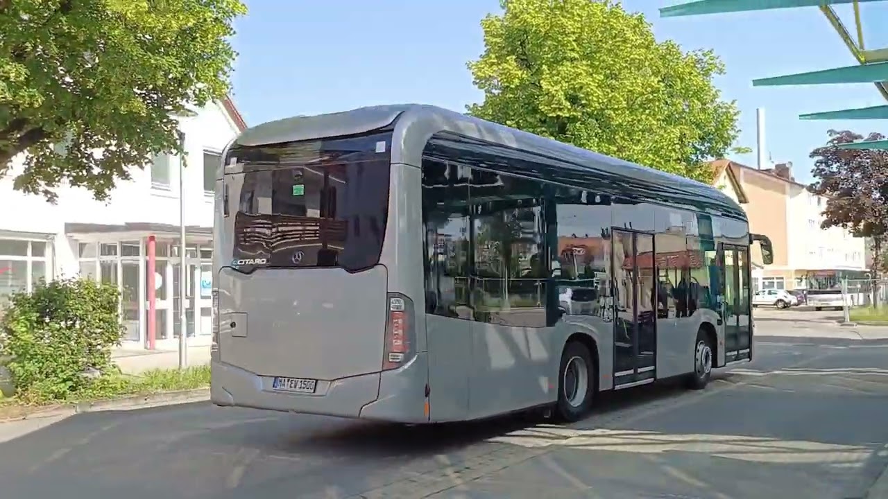 Mercedes Benz E-Citaro K Testfahrzeug am Bahnhof Bad Wörishofen