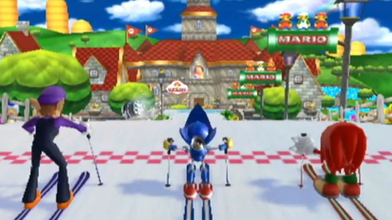 Mario & Sonic at the Olympic Winter Games - Dream Ski Cross with all Characters