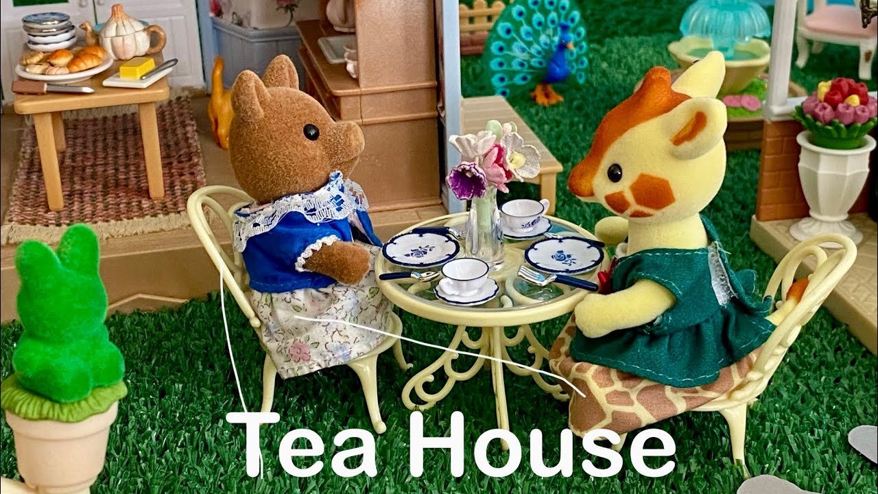Lavish Tea House Set Up - Sylvanian Families, Calico Critters #sylvanianfamilies