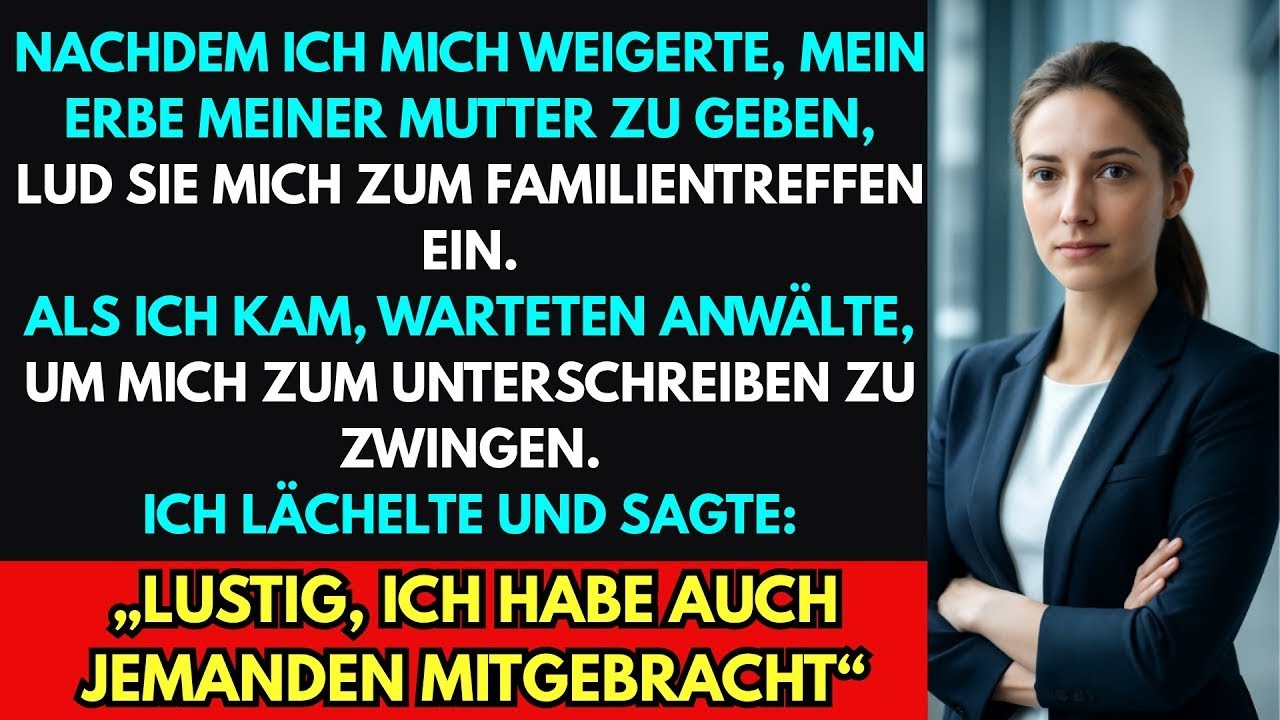 „Ich verweigerte meiner Mutter das Erbe – dann lud sie mich zu einem „Familientreffen“ ein…