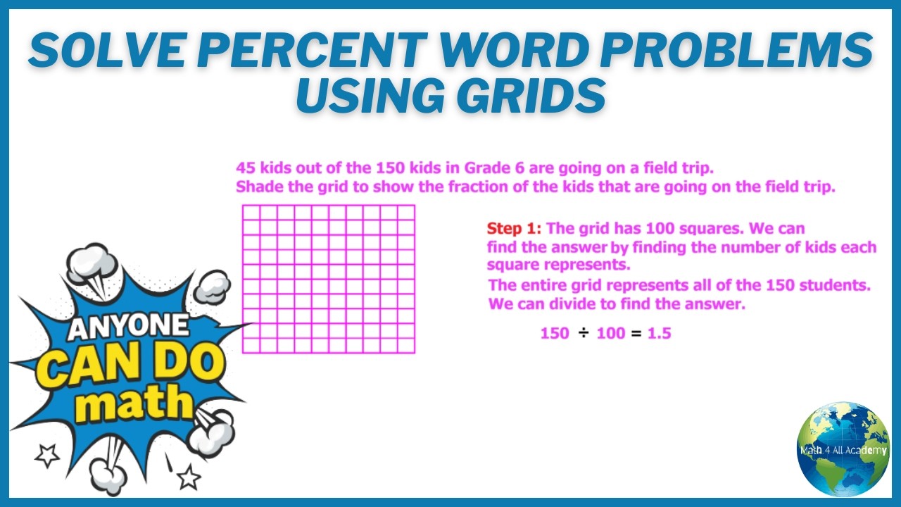 Solve Percent Word Problems Using Grids