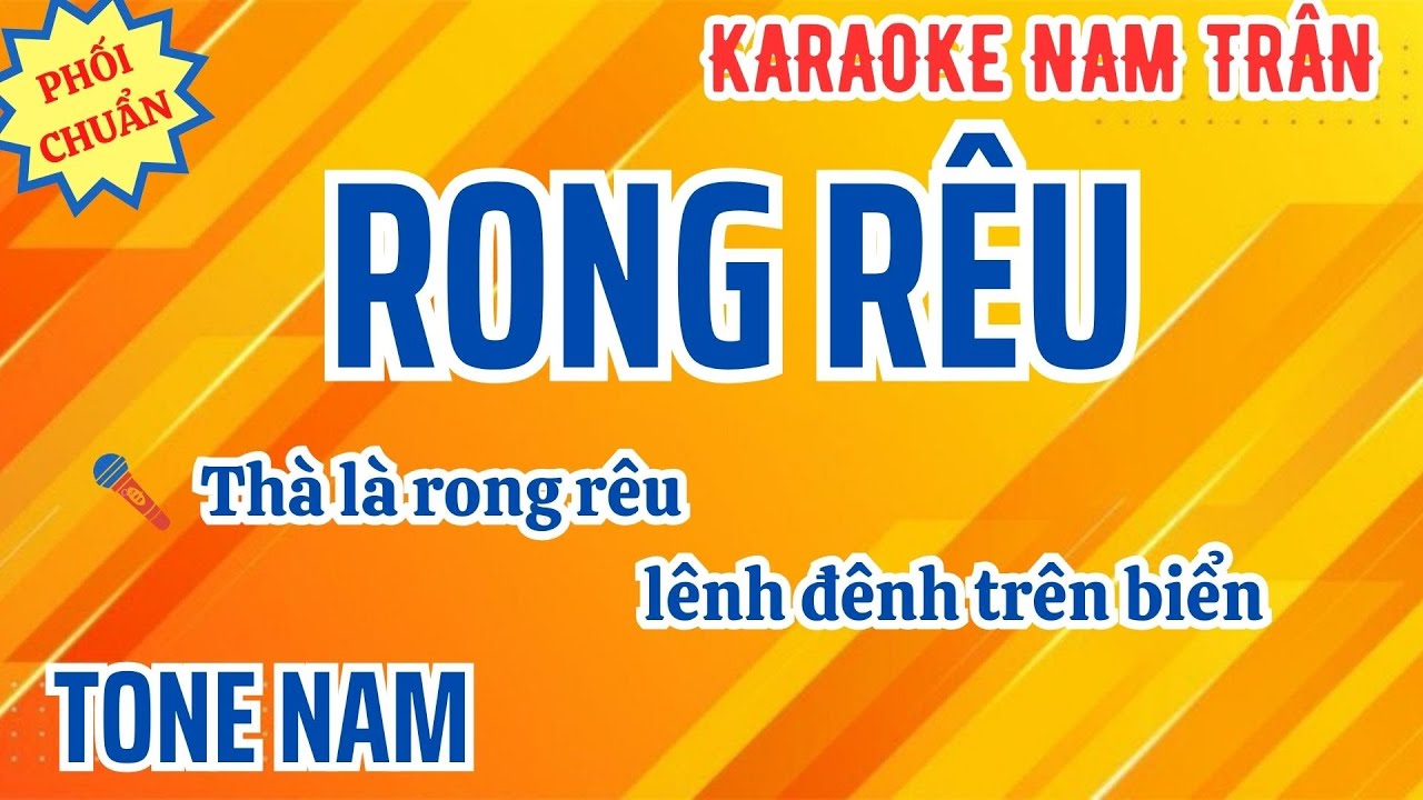Karaoke Rong Rêu (Phối Mới 2024) Tone Nam | Nam Trân