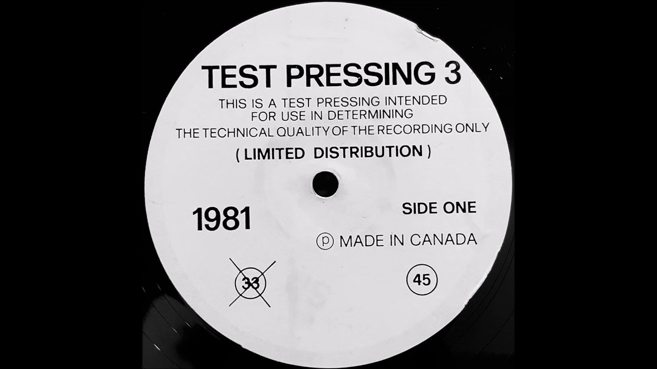 Test Pressing 3 - 1981