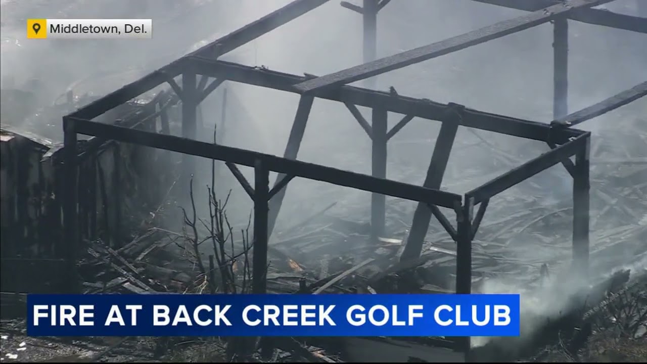 Building destroyed in New Castle County, Delaware golf course fire