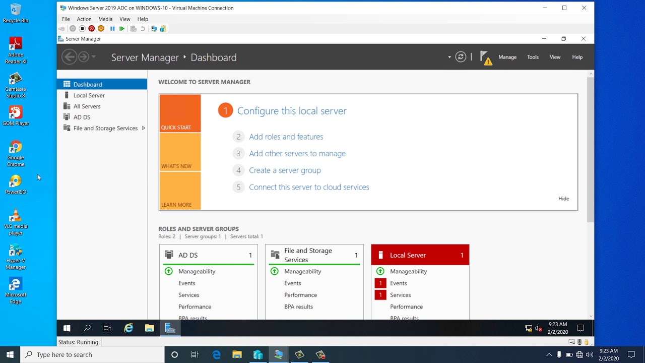 ADC install and configured in Windows Server 2019