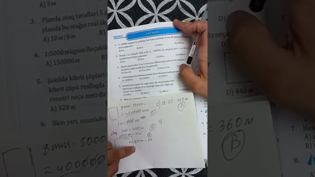 4 cu sinif Plan Miqyas dersi