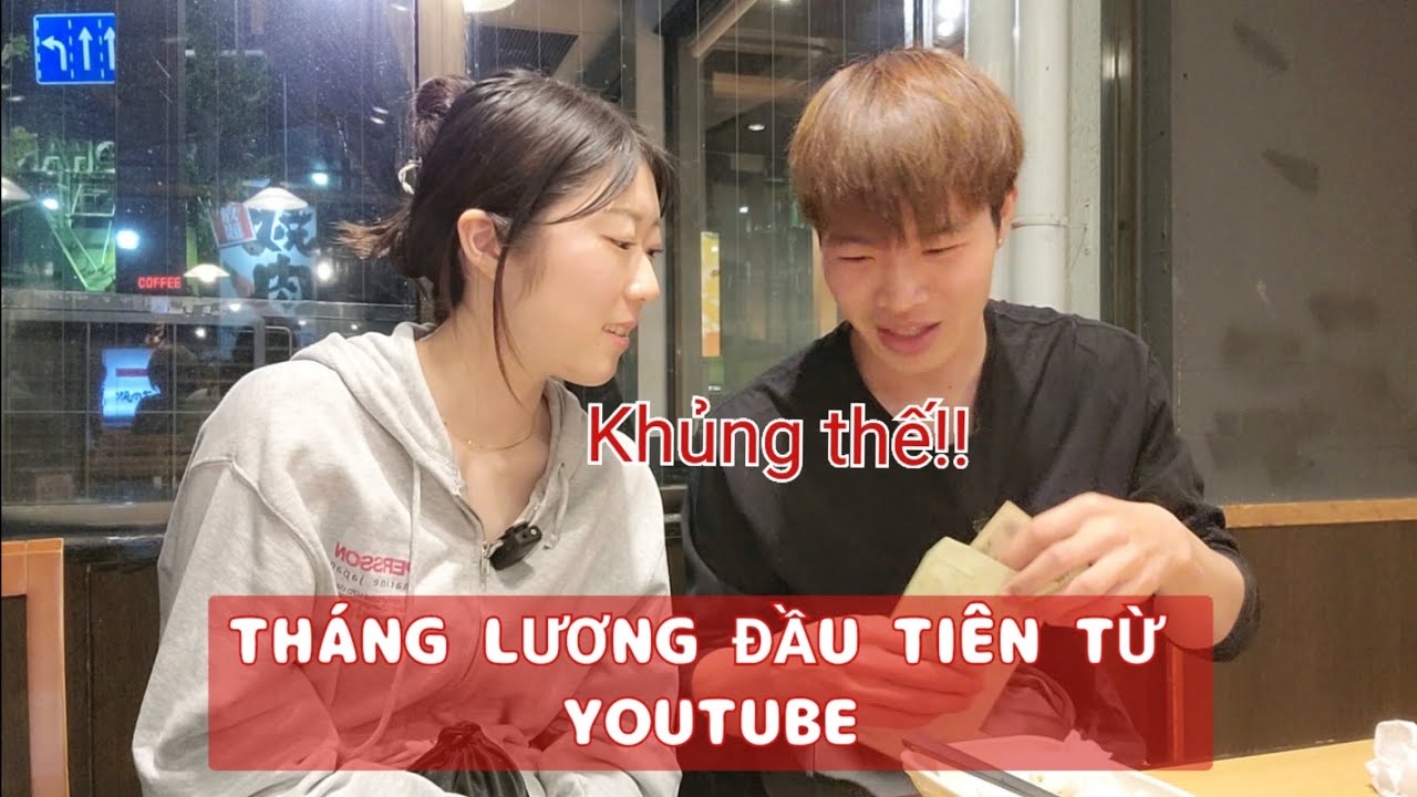 Cặp Đ&ocirc;i Việt Nhật🇻🇳🇯🇵 Nhận Th&aacute;ng Lương Đầu Ti&ecirc;n Từ Youtube- Đi Ăn Mừng Thịt Nướng#bạng&aacute;inhật#vonhat