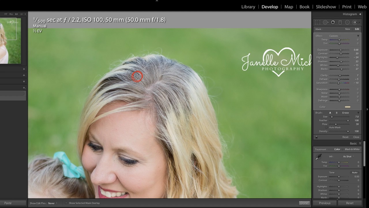 Lightroom Tutorial - How to Fix Hair