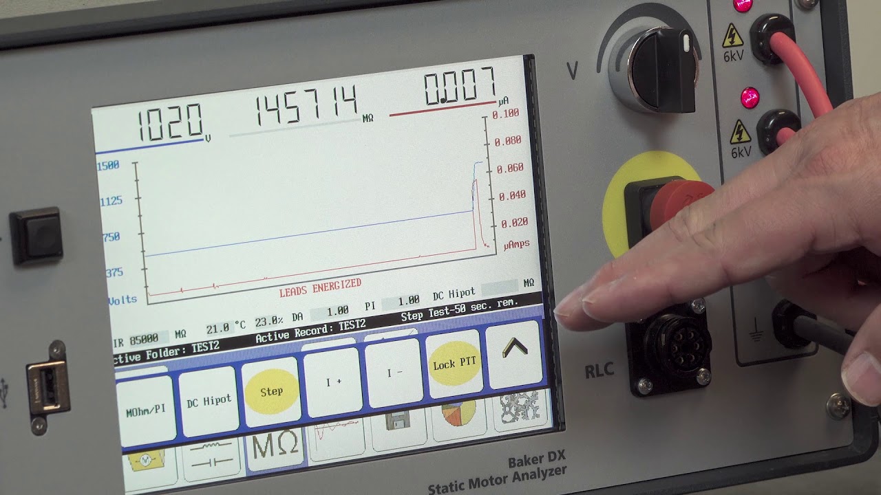 Motor DC test with the Baker DX