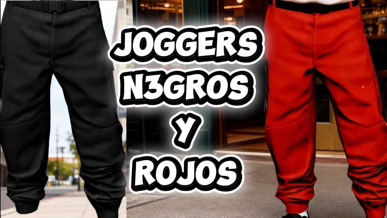 Joggers n3gros y rojos SIN PERDER NADA