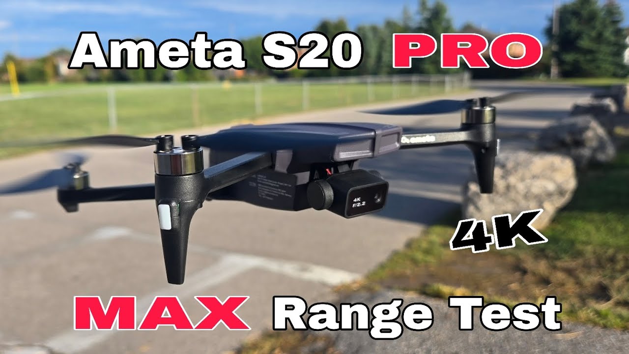 Ameta S20 PRO Drone - Max Range Test (4K Camera, Brushless Motors) Great beginner drone 