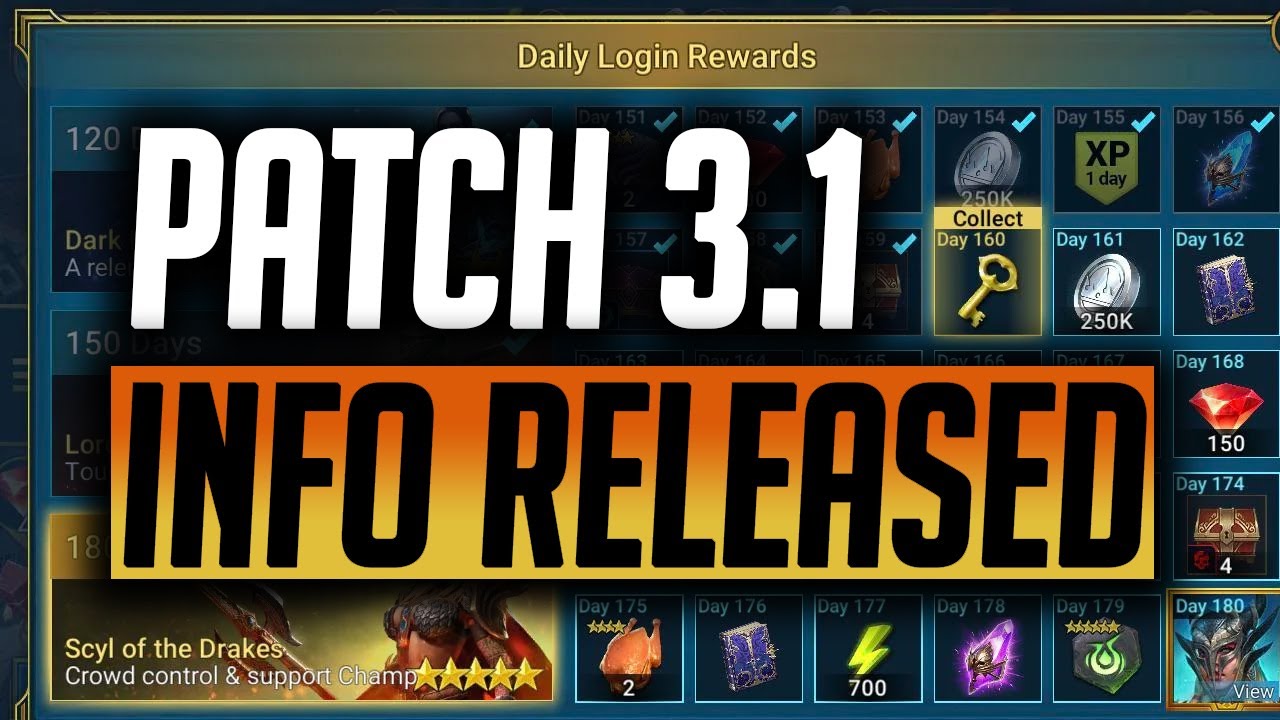 RAID PATCH 3.1 Login rewards, AI fixes, Battlepass? | Raid: Shadow Legends