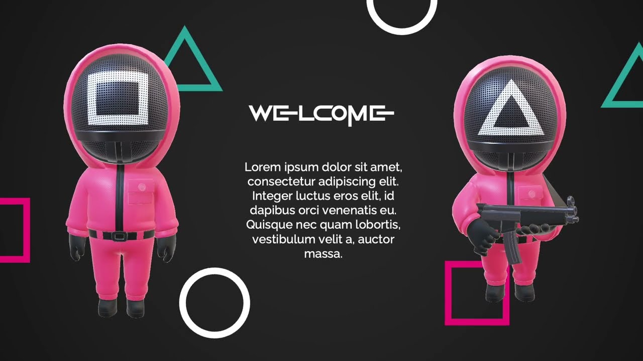 Squid Game Animated PowerPoint Template Preview