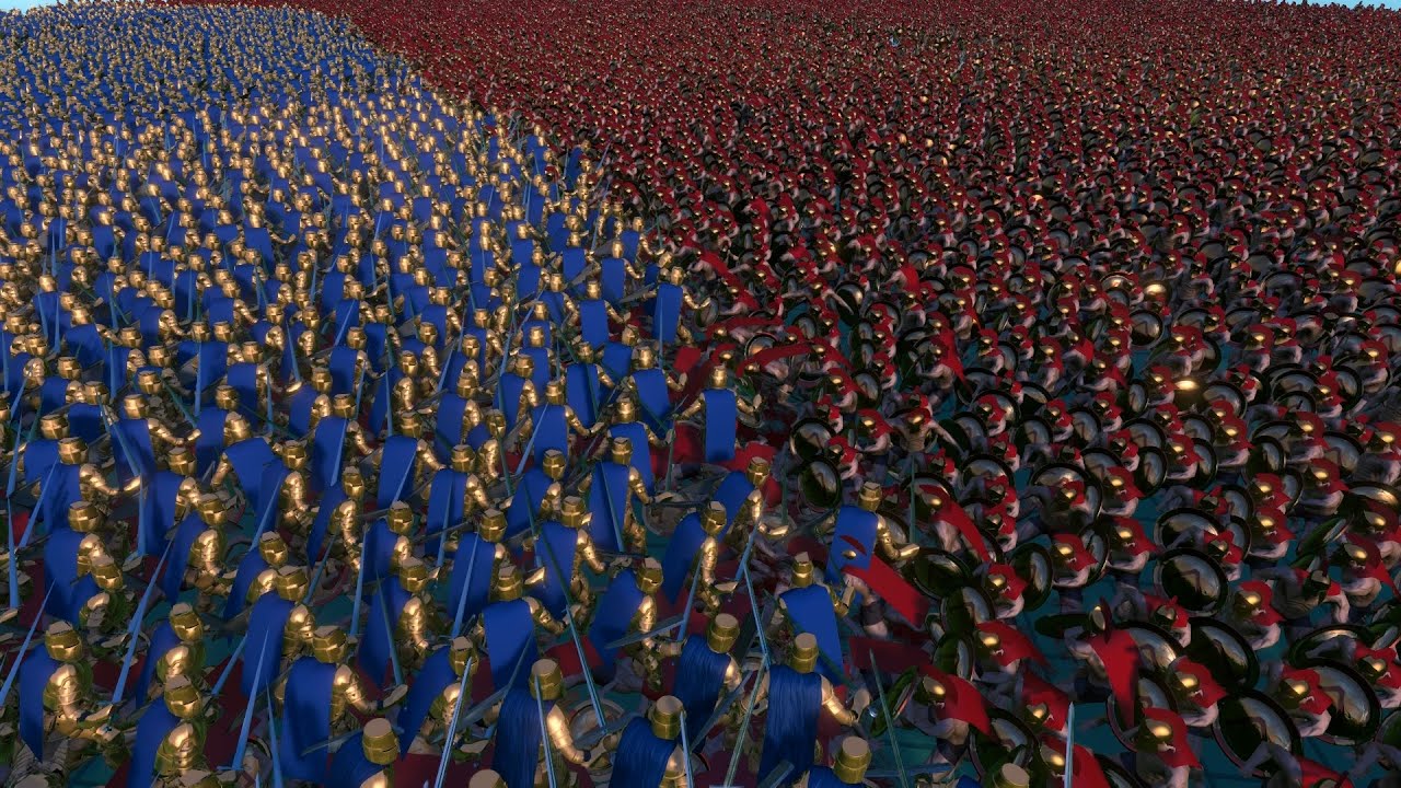 2.500 GOLDEN KNIGHTS vs 20.000 SPARTANS - Ultimate Epic Battle Simulator