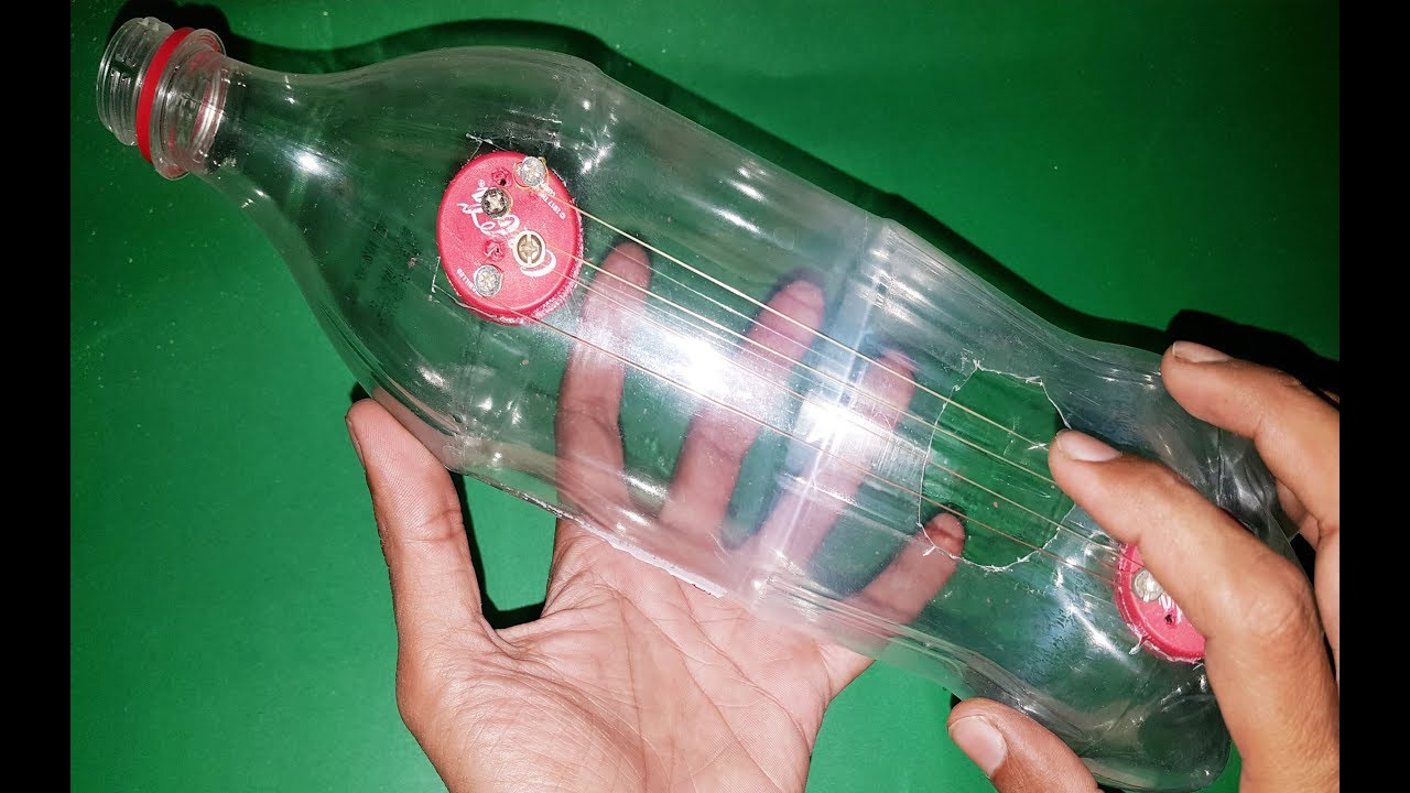 How to Make a Plastic Bottles Guitar at Home | by 1 Trick