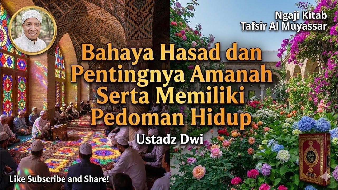 Bahaya Hasad dan Pentingnya Amanah Serta Memiliki Pedoman Hidup - Ngaji Tafsir Al Muyassar 4:52-59