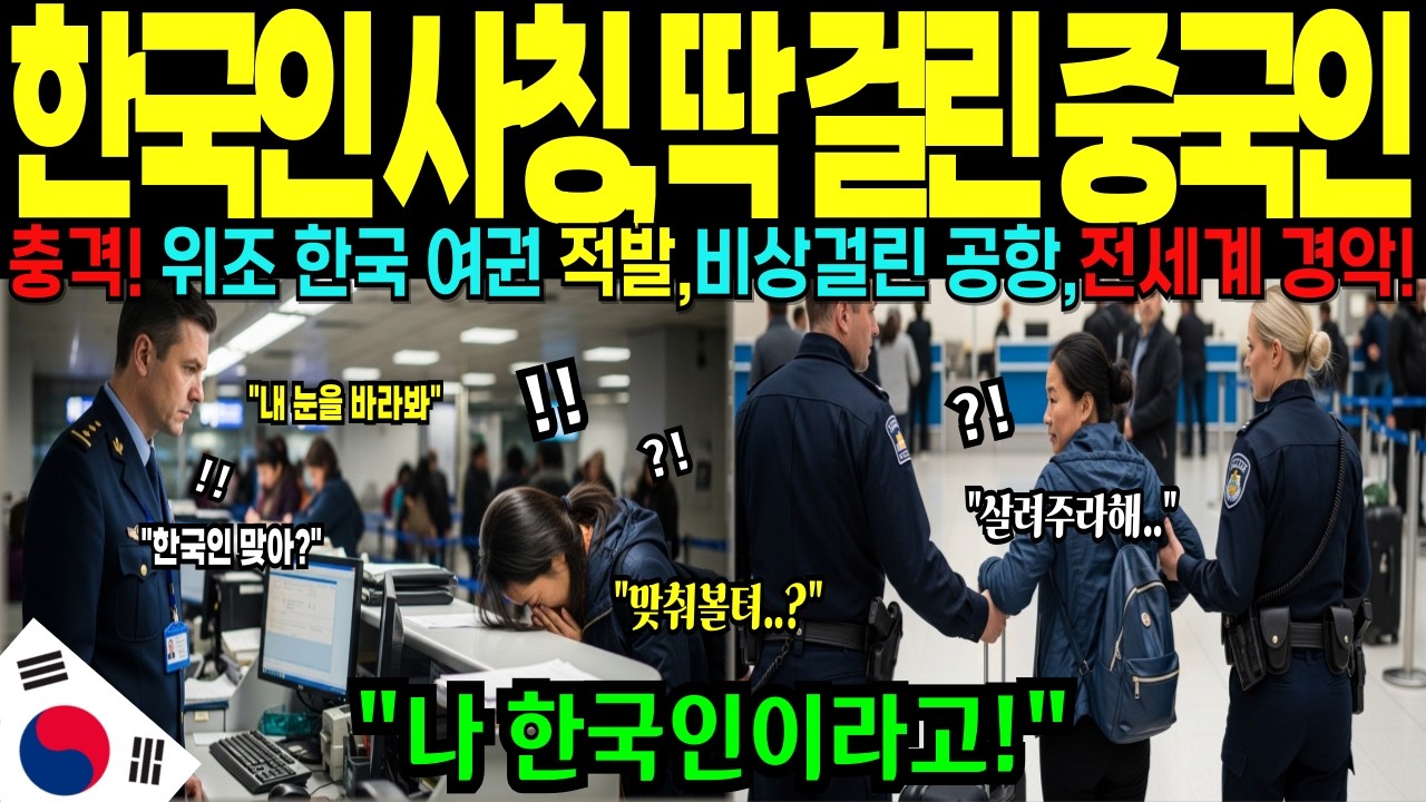 [해외감동사연] 한국인 사칭하다 딱 걸린 중국인, 한국 여권으로 불법 위조 공항 발칵 뒤집어진 충격적인 이유!