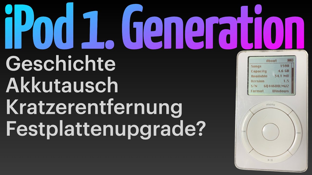 iPod 1st generation - History, battery replacement, scratch removal, hard disk upgrade?