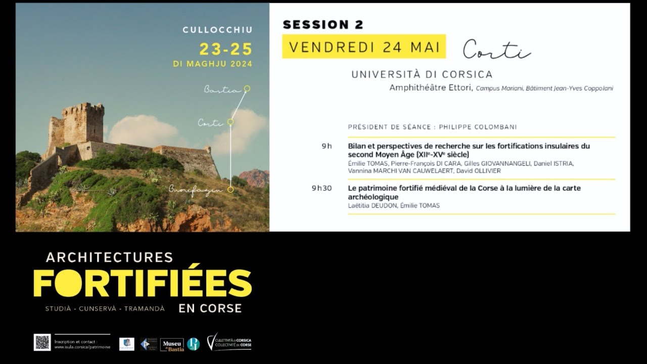 Colloque : Architectures fortifiées en Corse (Corti, 24/05/2024)