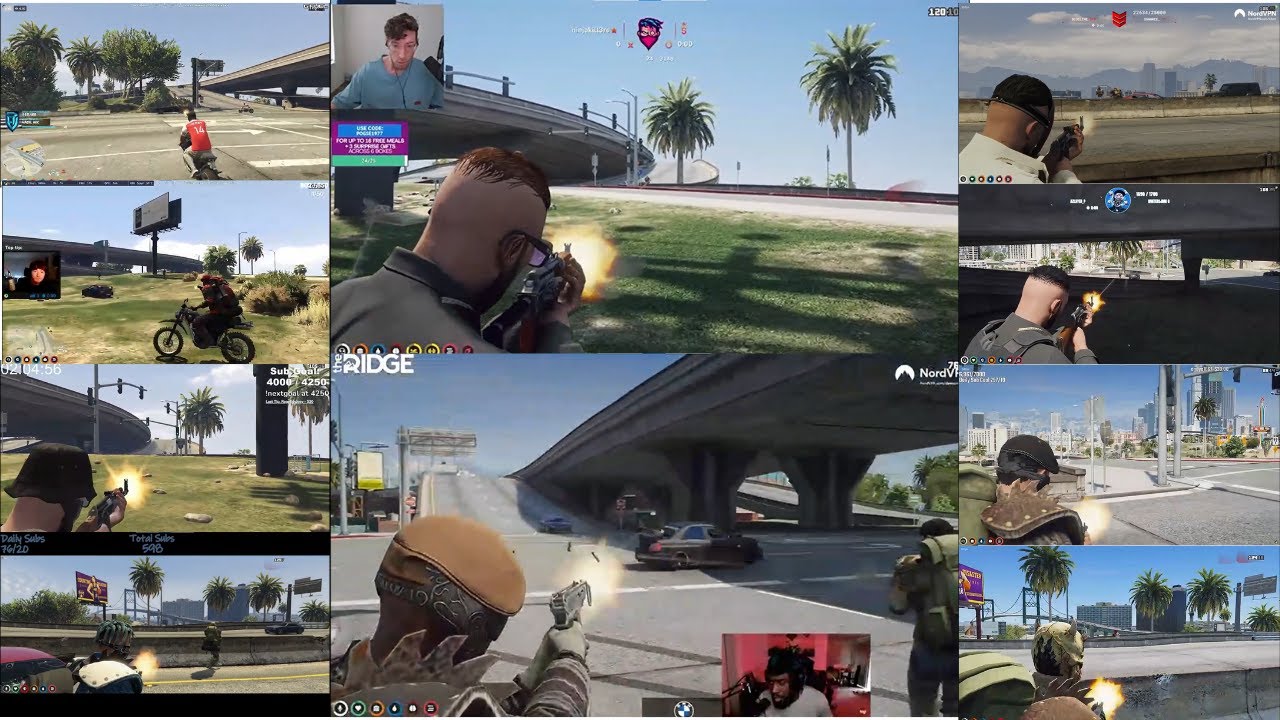 Chang gang vs Mandem Shootout at La Puerta War (All Povs) Nopixel