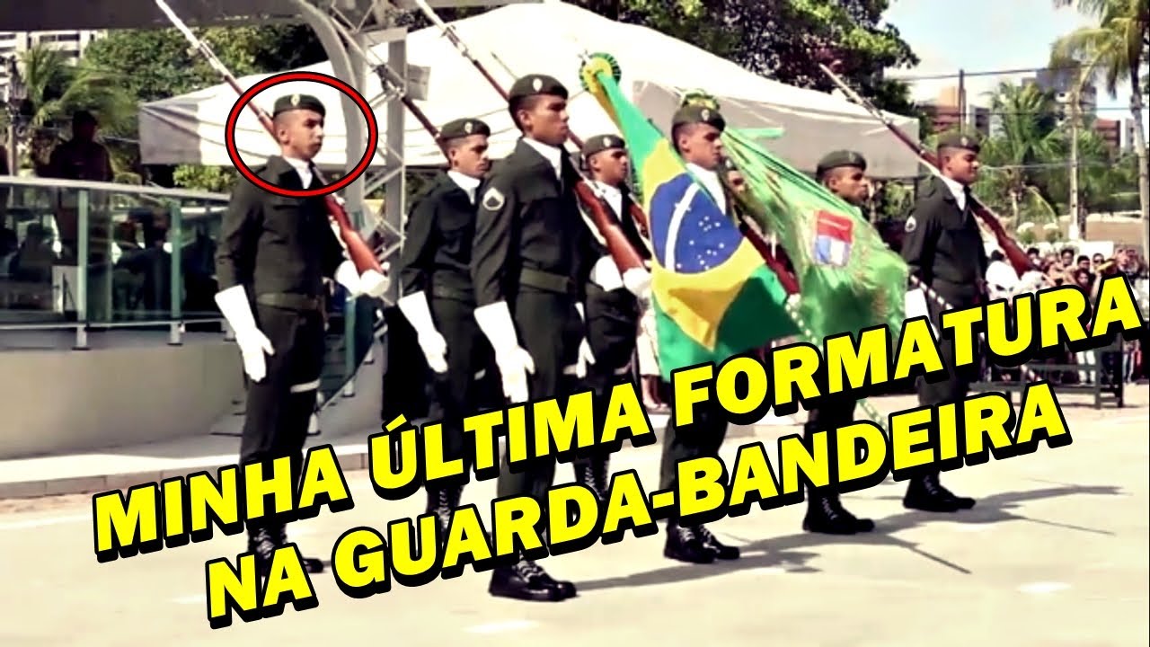 ÚLTIMA FORMATURA junto com a guarda bandeira no exército
