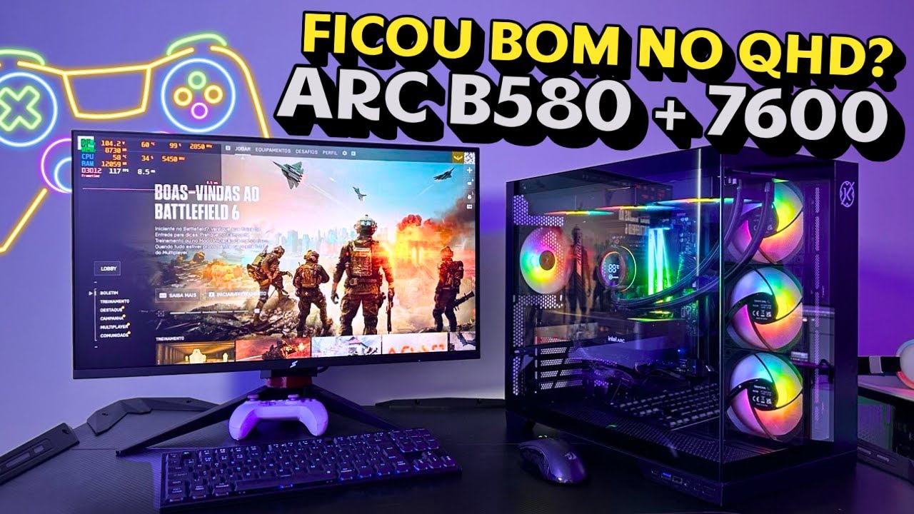 PC PARA 2026? Intel ARC B580 + Ryzen 7600 Rodando TUDO?
