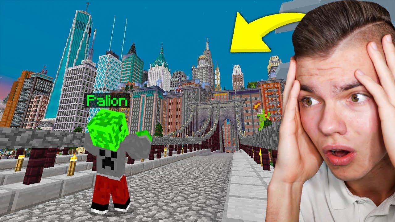 ZWIEDZIŁEM NAJWIĘKSZE MIASTO NA ŚWIECIE w Minecraft!