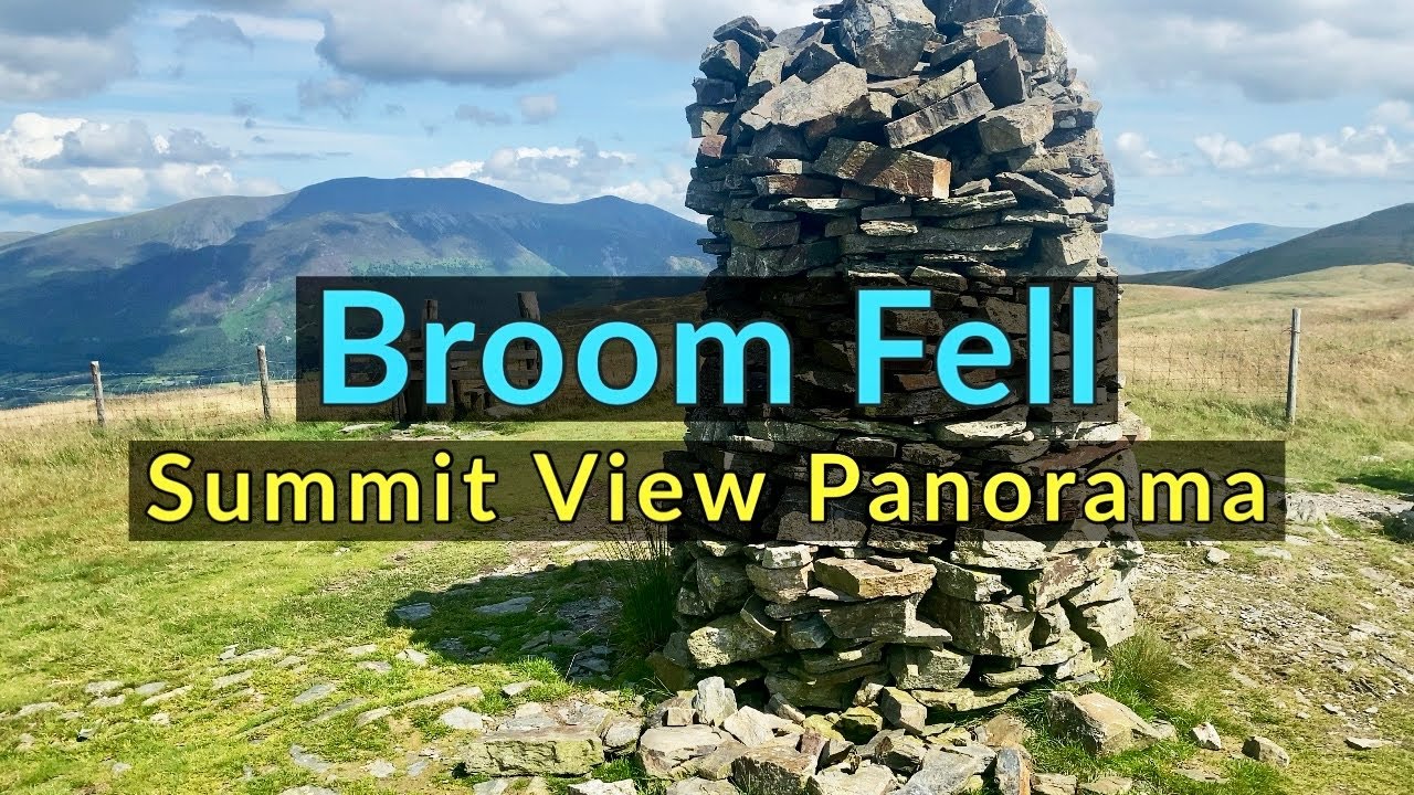 Broom Fell : Labelled Summit View Panorama - Lake District Northwestern Fells