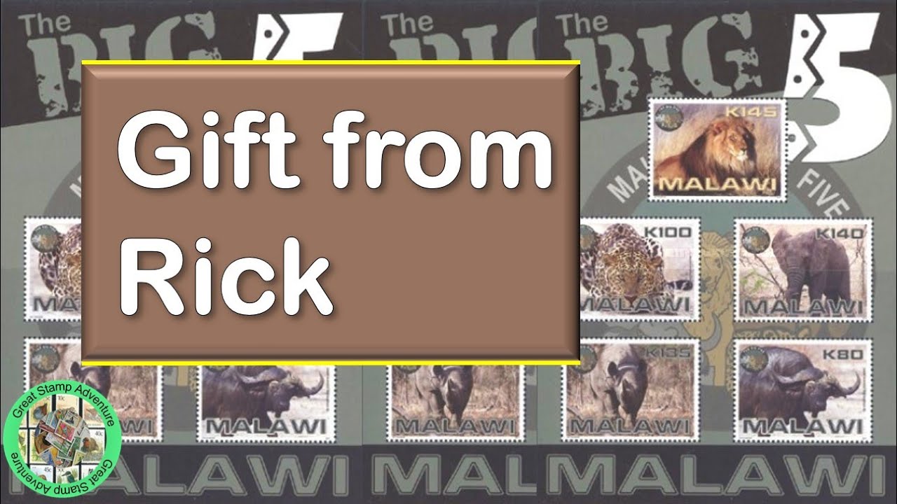 Malawi Stamps and rare First Day Cover in this unboxing of a Gift from Rick.