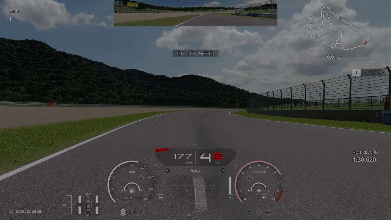(GT7) Lap Time Challenge Autopolis - 1:30.592 Lexus RC F Gr.2