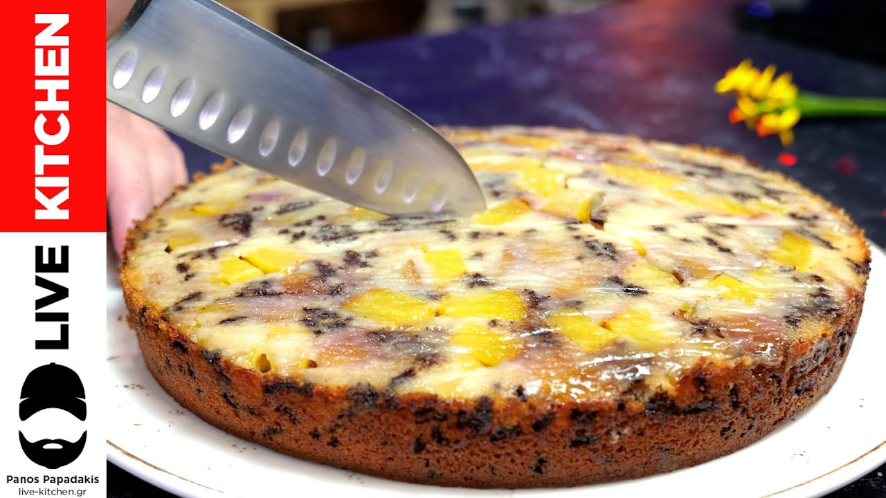 «Перевернутый персиковый пирог за 5 минут😋 Уникальный бабушкин рецепт»