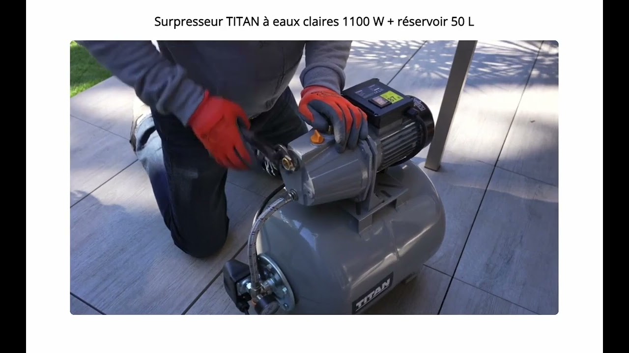 Test Surpresseur Titan à eaux claires de 1100 W