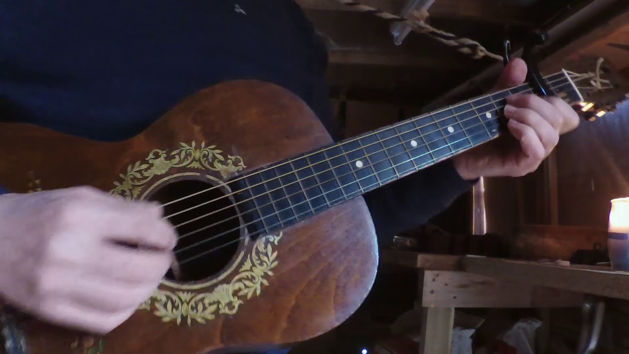 Hesitation Blues played on a Stella Guitar - 1930s Oscar Schmidt Built Decalomania
