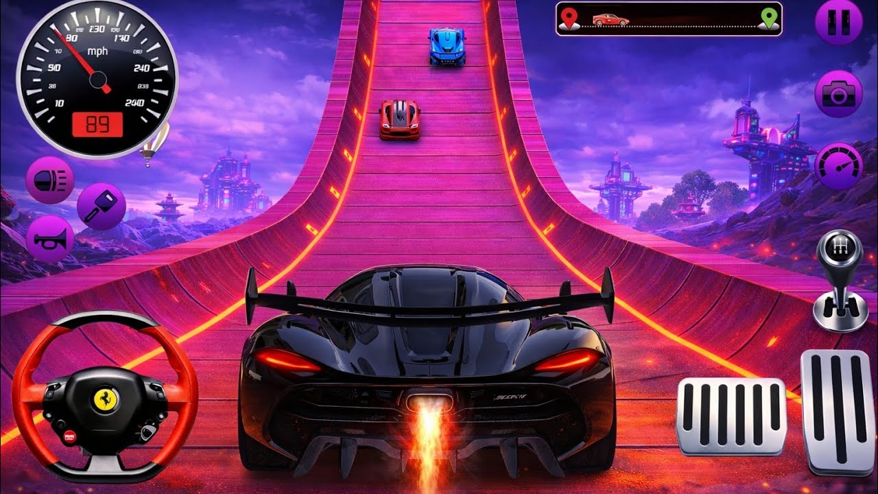 😱😱GT car stunt master || super car stunt game 🎯🎮