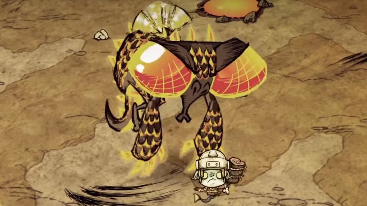 Enraged Dragonfly, no damage multiplier, no speed boosts (practice fight) [Don't Starve Together]