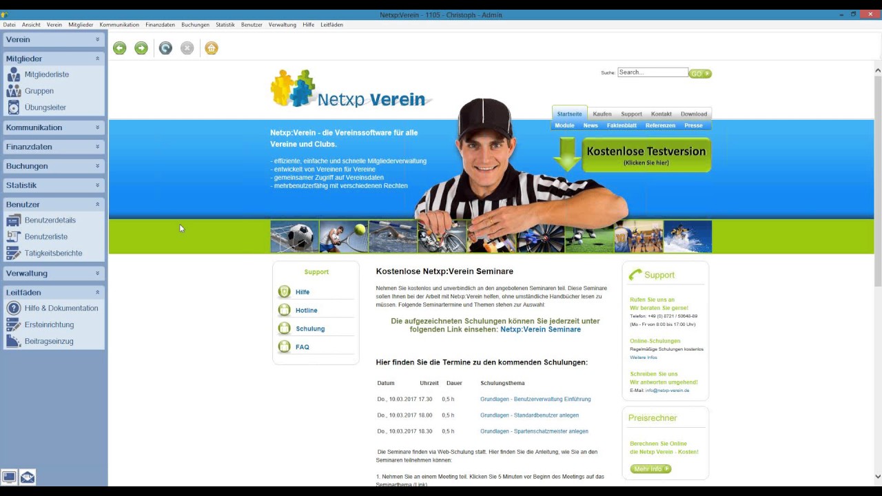 Netxp:Verein Grundlagen Benutzerverwaltung Einf&uuml;hrung
