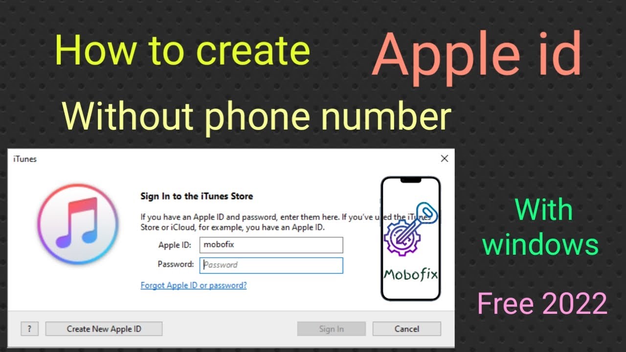 how to create apple id with iTunes