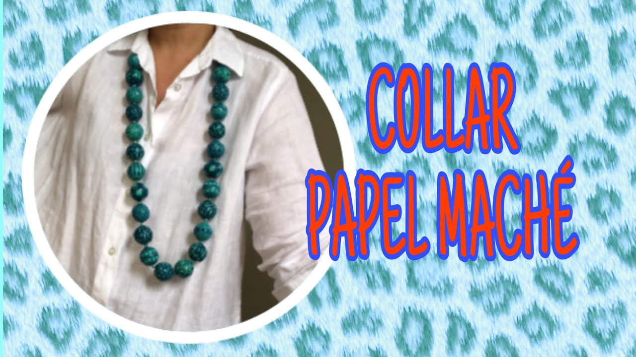 Collar de Papel Mache/Bisutería de Papel Mache/Papel Mache Jewelry