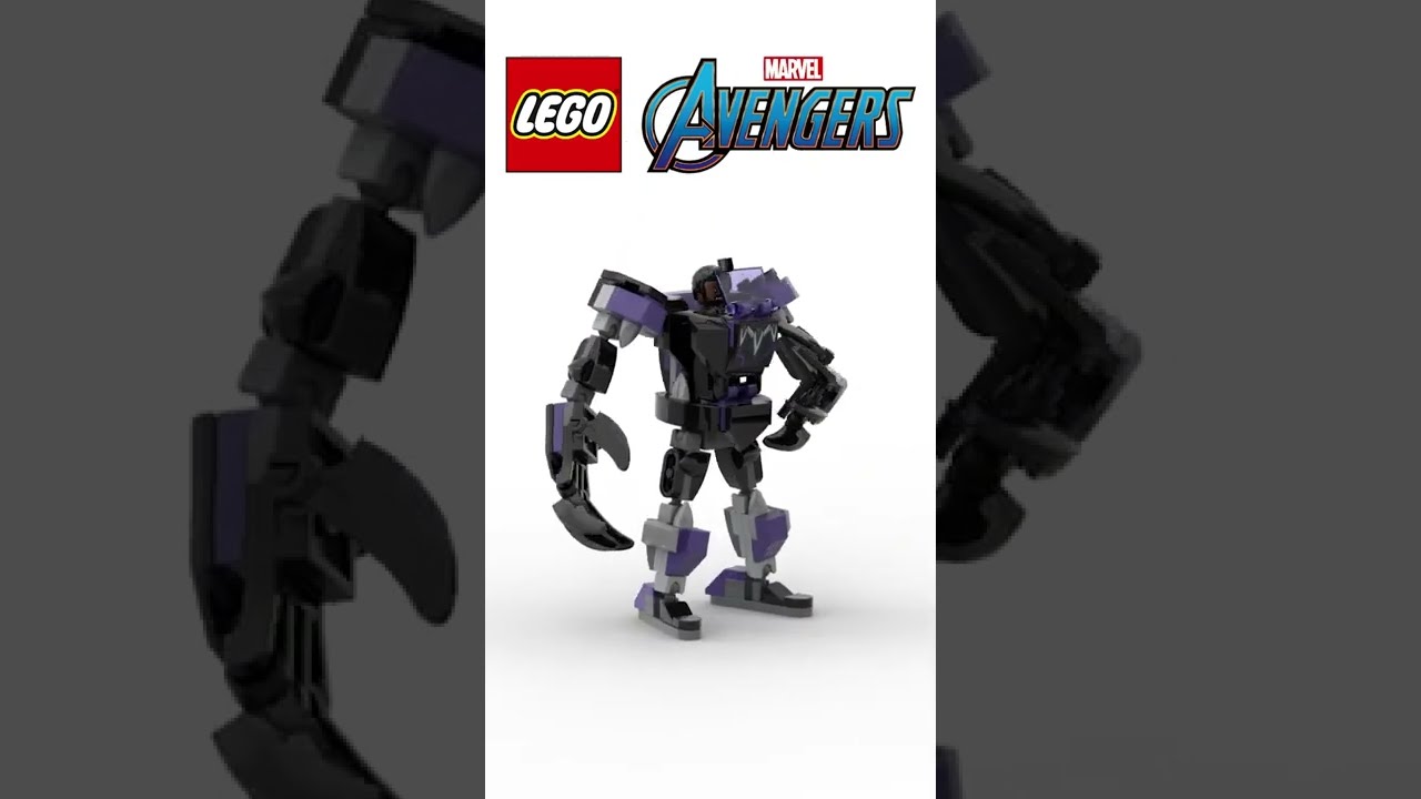LEGO Marvel Black Panther Mech Armor Satisfying Building Animation