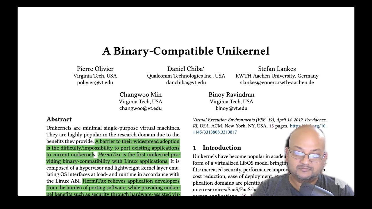 Read a paper: A Binary-Compatible Unikernel