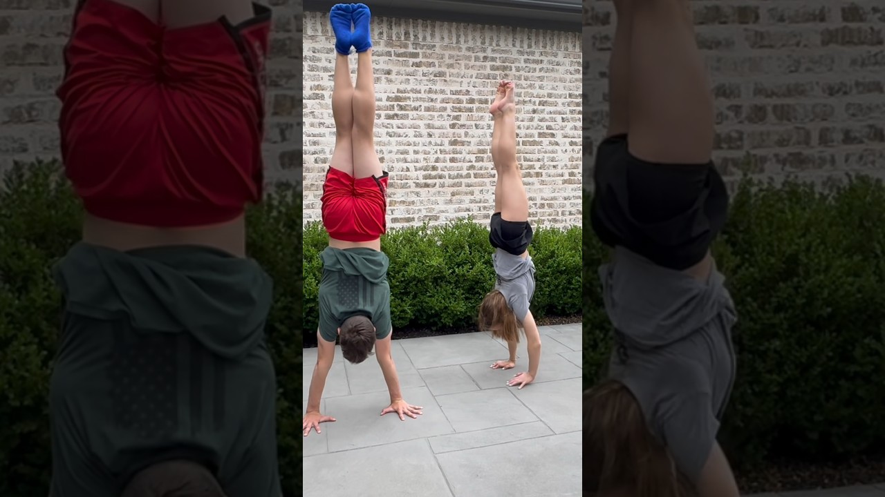 Handstand Contest - battle of the siblings! 