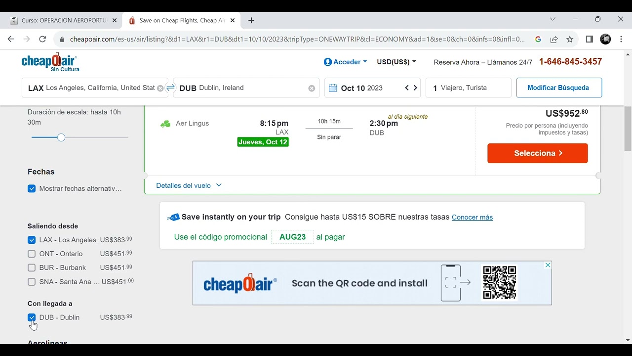 Vuelos Baratos, Tickets de Avi&oacute;n, Tickets baratos de Avi&oacute;n, Viaje en Avi&oacute;n   CheapOair   Google Chro