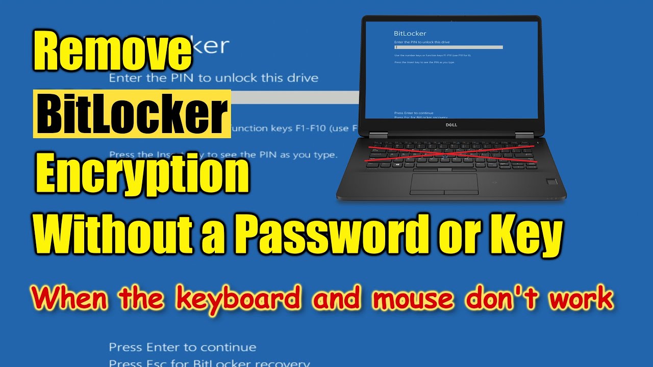 🔓УДАЛИТЕ BitLocker без ПАРОЛЯ или ключа (если клавиатура не работает)➡️Установите Windows