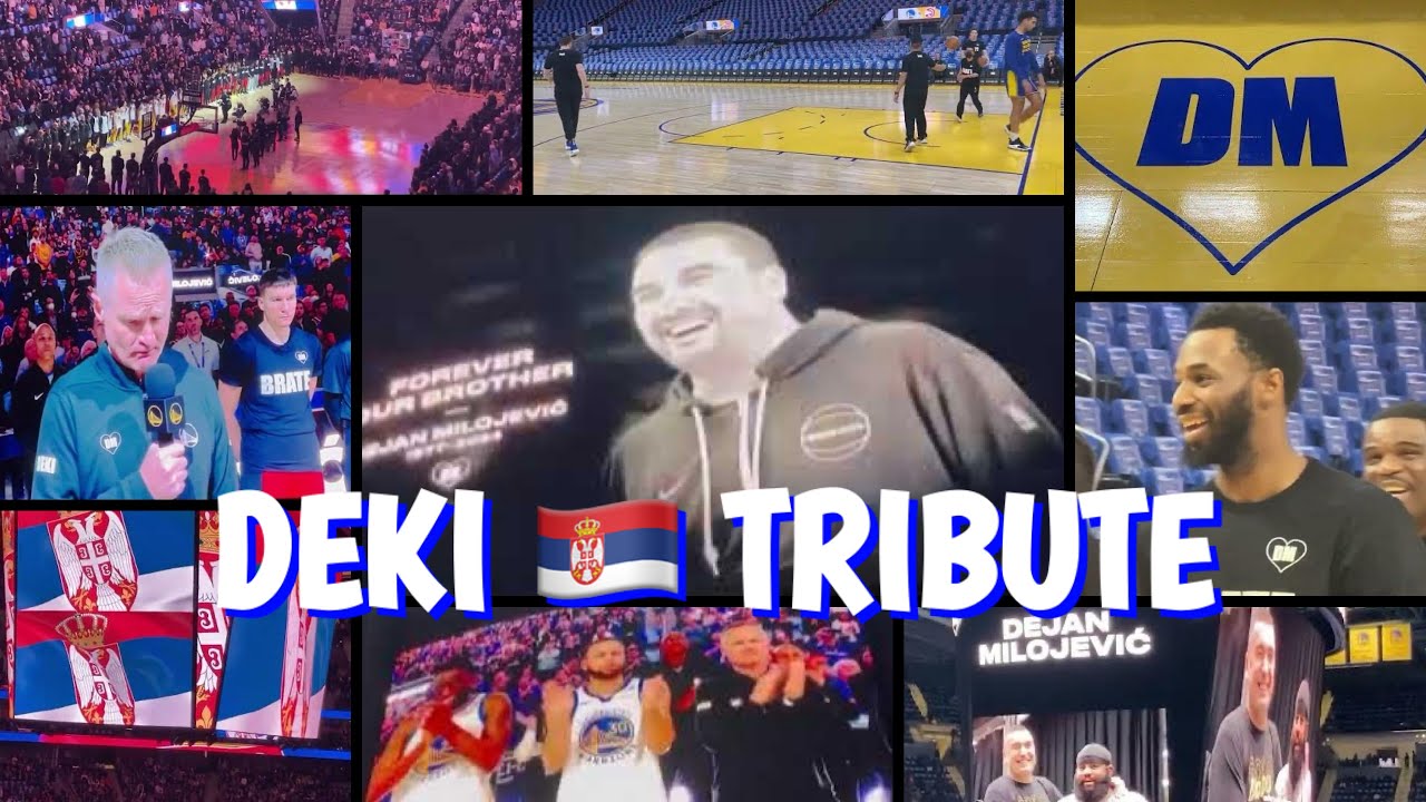 In-arena: Warriors’ Dejan “Deki” Milojevic tribute; Podziemski, Luka, Steph Curry autographs, Looney