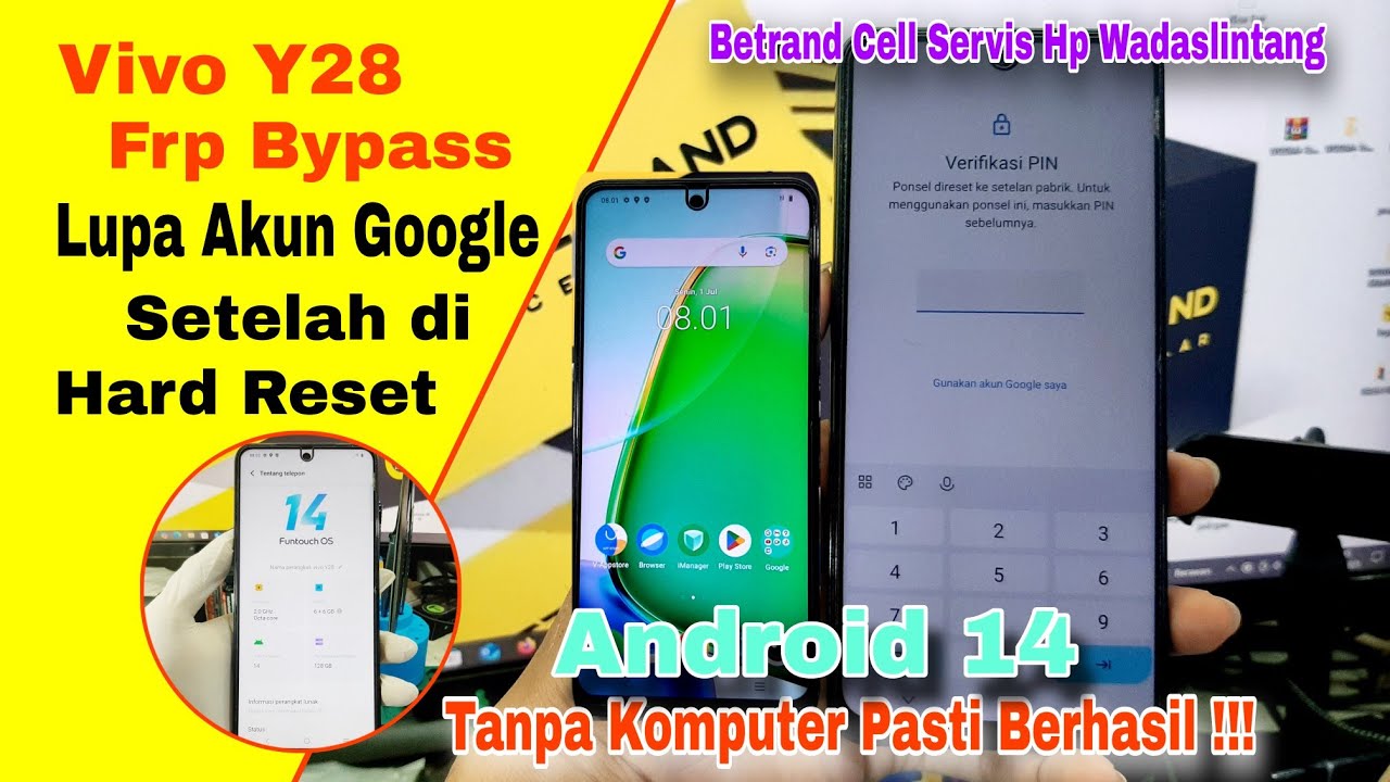 Vivo Y28 Frp Bypass Android 14 New Security Tanpa Pc || V2352 Unlok Google Account Terbaru