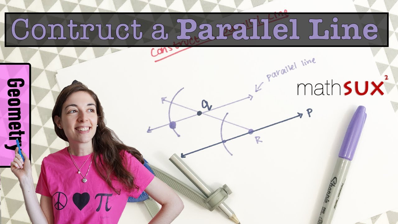 How to Construct a Parallel Line ⭐ Geometry ⭐ MathSux