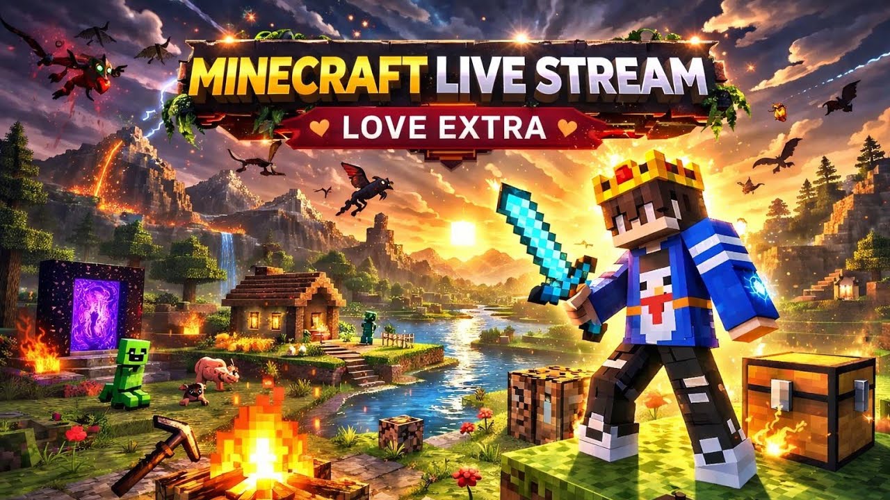 MINECRAFT LIVE STREAM FOR LOVE EXTRA...