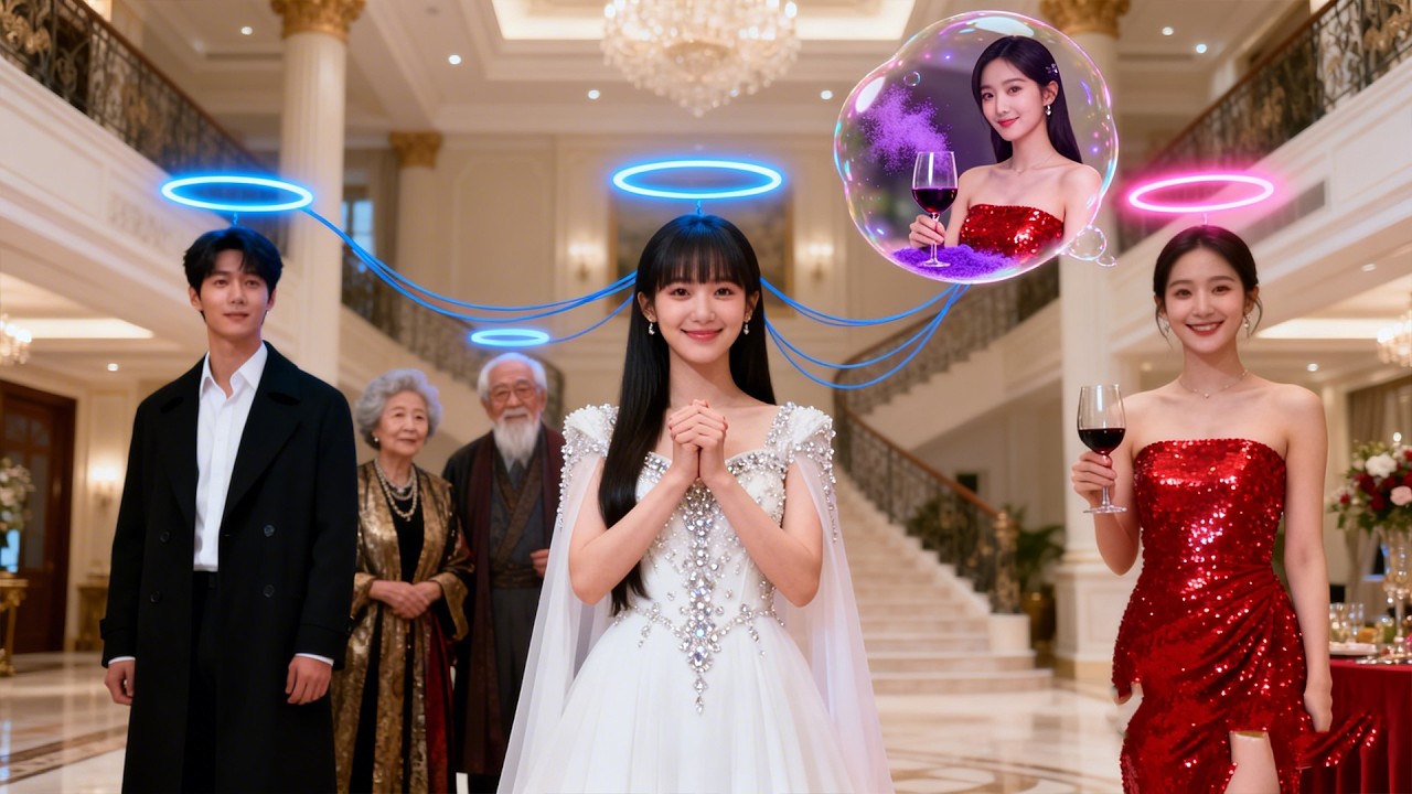 Poor girl travels into disowned heiress—family hears her thoughts, exposes adopted daughter's plot!