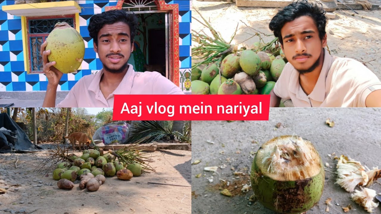 Aaj vlog mein nariyal 🥥#coconut 