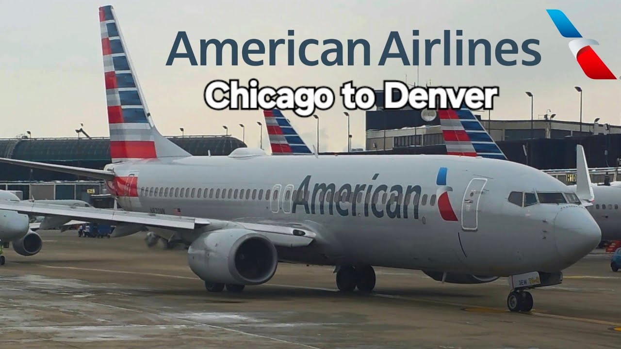 [4k60fps] Flying from Chicago to Denver on American Airlines 737-800 [Full Flight Trip Report]